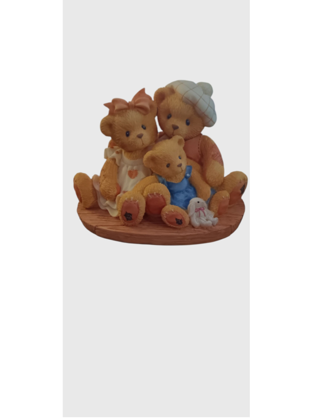 NIB Cherished Teddies Penny, Chandler & Boots Figurine Brown Blue 337579